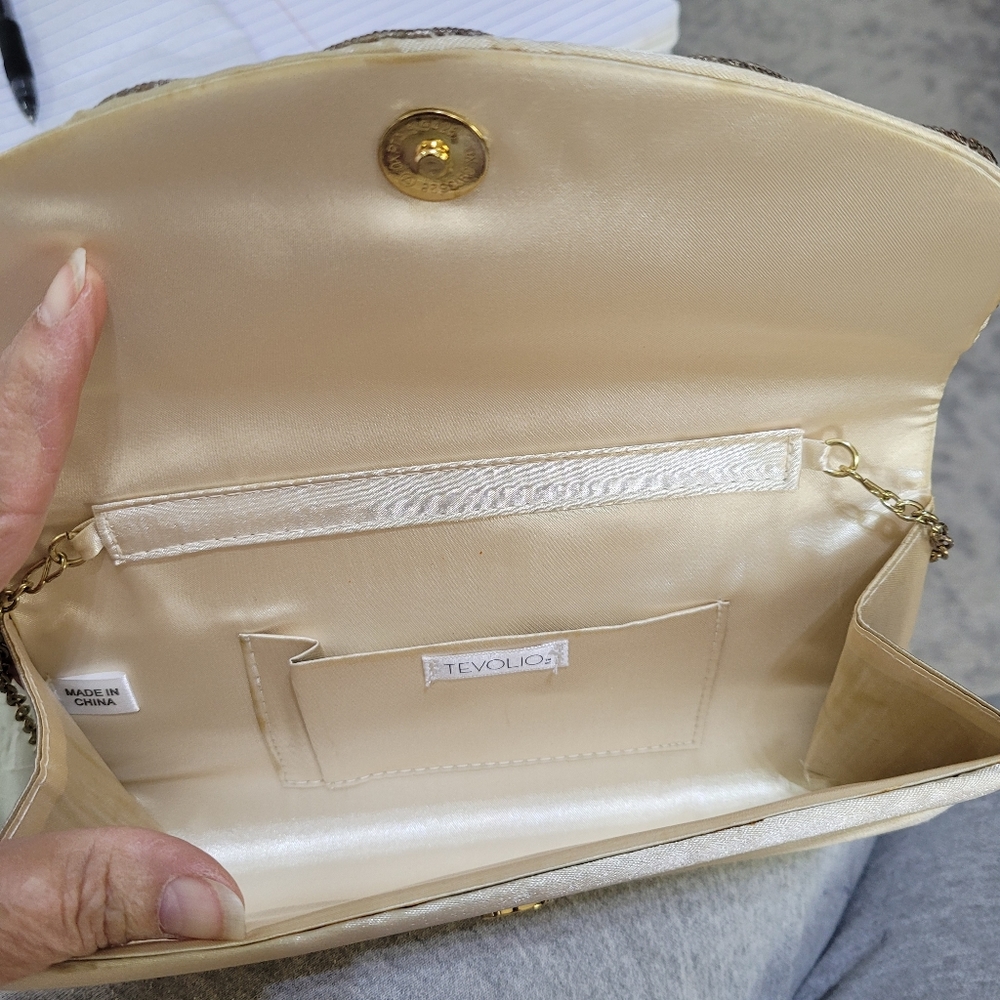 (3560) TEVILIO Bag,,Mini Bag, shoulder bag,clutch,shinny beading on flap,